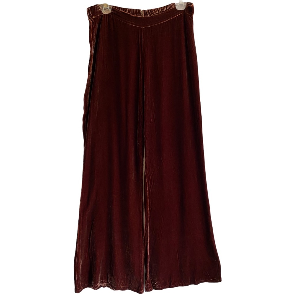 Sareet Wide Leg Velvet Pants NWT